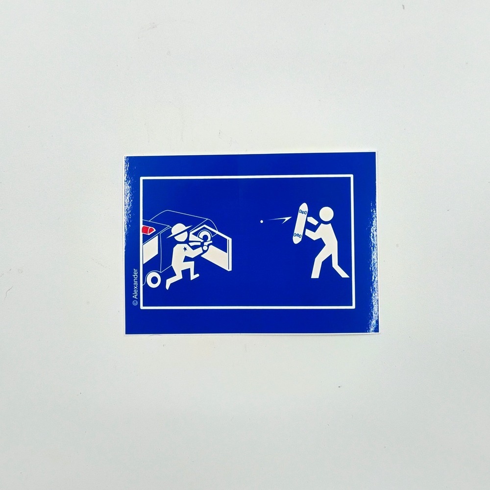 Alexander Truck Parody Sticker Vintage 1990's Streetwear Skateboarding  Blunt